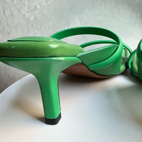 🌸FRAME🌸 Le Carlotta Green Leather Sandal Size: 37 - Picture 11 of 16
